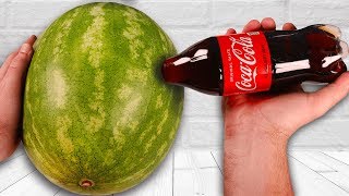 Crazy Watermelon Coca Cola Tricks!