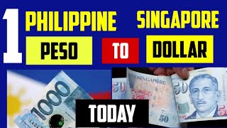 1 Php To Sgd Philippines Peso To Singapore Dollar Exchange Rates Today