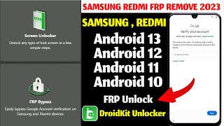 100% Samsung Redmi Mi Frp Byp Android 111213 Droidkit Google Account All Redmisamsung