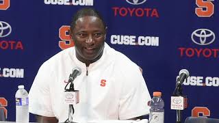 Dino Babers postgame news conference after Syracuse football vs. Florida State (2018)