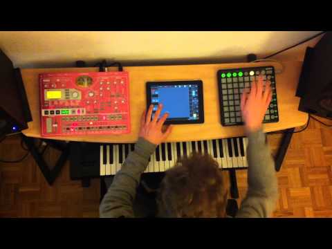 Deadmau5 - Strobe (Ableton and E-SX live set with iPad, Launchpad and SH-201)
