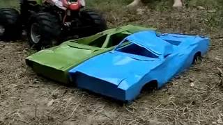 RC Monster truck crusher car test