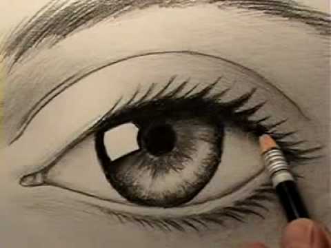 Video tutorial how to draw eyes in pencil