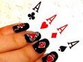 Lady Gaga Poker Face Inspired Nails