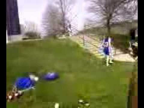 erica and morgan running after erica mann. erica and morgan running after
