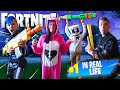 Fortnite In Real Life! (FUNhouse Family) NERF Blaster Battle Royale!