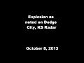 Pipeline Explosion as seen on Dodge City, KS radar