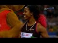Mascot hits Shelly-Ann Fraser-Pryce in the face!!  Zurich 2013