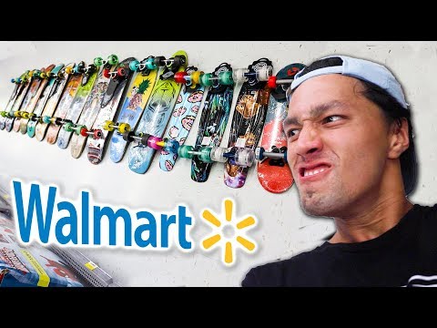 KICKFLIP EVERY BOARD IN WALMART!!