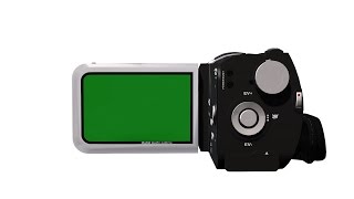 Modern Video Camcorder With Green Screen Display Animation - Free Use