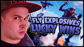 Lucky Wins In Squads Fortnite Battle Royale Fly Explosives Stream Highlights Ps4