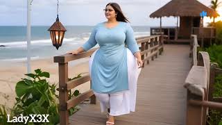 Dubai Beach Glam Diva Jas Pal Curvy Queen In Sky Blue Style