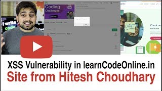 Xss Hack In Learncodeonline Hitesh Choudhary