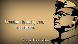 7 Inspirational Quotes of Subhas Chandra bose|Move On