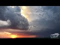 05-25-18 Richland Springs, TX - Stunning Sunset Tornado Warning Video