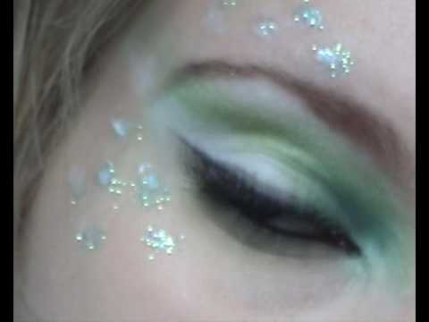 green and white makeup tutorial