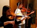 Handel Halvorsen Passacaglia Violin Viola Duet, Eboyinc, students 1st rehearsal