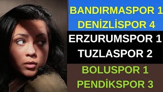 Bandirmaspor 1 Deni̇zli̇spor 4, Boluspor 1 Pendi̇kspor 3, Erzurumspor 1 Tuzlaspor 2, Tff 1.Li̇g 23.Hafta