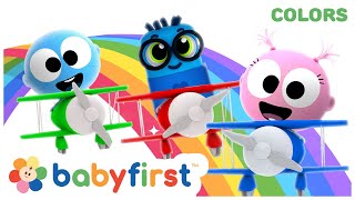 Learning Colors & Fruits w GooGoo, Gaga & Color Crew | Coloring Airplanes for Kids | BabyFirst TV