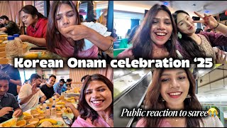 Onam Celebration In Korea Public Reaction To Saree Malayalam Vlog