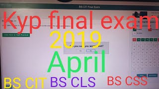 Kyp final exam 2019 , bscit final exam,bscls final exam,bscss final exam 2019