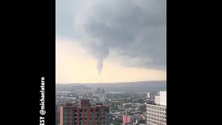 Funnel cloud over New York Harbor Funnel cloud over New York Harbor