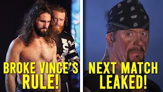 UNDERTAKER NEXT WWE MATCH LEAKED! SETH ROLLINS BROKE RULE! WWE SUMMERSLAM MOVED?Wrestling News