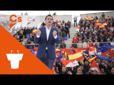 Albert Rivera e Inรฉs Arrimadas. Gran acto de Ciudadanos en Las Rozas Madrid