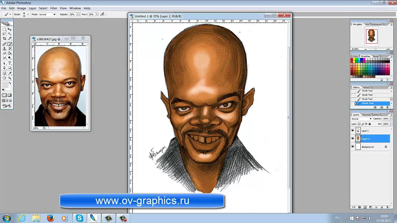 Раскраска своего рисунка в фотошопе Раскраска своего рисунка в фотошопе