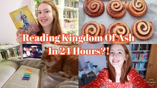 Reading Kingdom of Ash in 24 Hours?! ✨ 24 hour readathon vlog