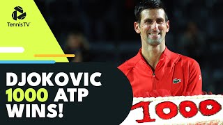 Novak Djokovic 1000th ATP Win! Winning Moment, Celebration & Reaction 🎉
