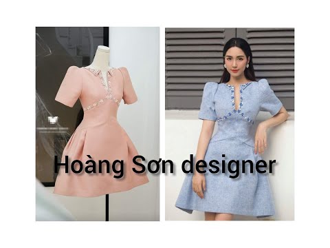 Dạy cắt may cơ bản:hướng dẫn cách cắt đầm cổ ve lật thân xếp ly kiểu|hoàng sơn designer