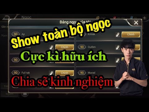 Thầy Giáo Khỉ show toàn bộ Bảng Ngọc đã giúp thầy lên Top 1 Việt Nam | Liên Quân Mobile !