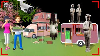 Yuta Mio Panik Berkemah Bertemu Banyak Hantu Di Atas Campervan Sakura School Simulator
