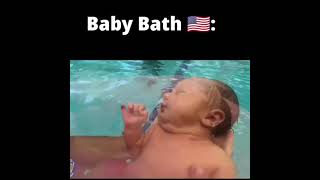 Baby Bath : America Vs India || funny 