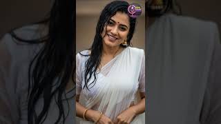 South Indian Beauty In White Saree Mesmerizing Rain Look