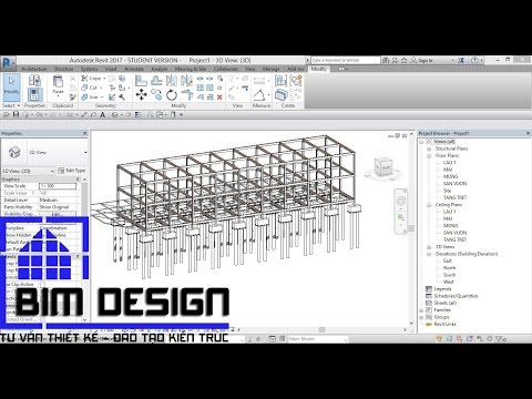 Hướng Dẫn Revit 2017-"Bài 13: "Thiết kế hệ kết cấu trong Revit 2017"