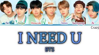 Bts 방탄소년단 - I Need U Kolay Okunuş Easy Lyris