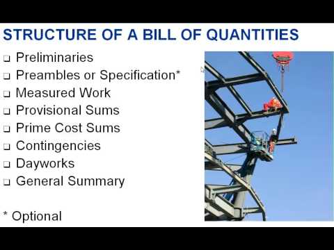 bill of quantities format pdf