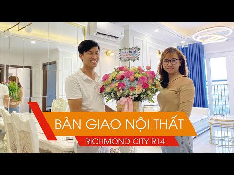 Nội thất HomeTrendy bàn giao căn hộ Richmond City 3 Phòng Ngủ R14