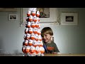 Sammie is opening 10 Kinder Surprise Eggs our Kinder Christmas Tree