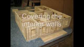 Building a model house frame Building a model house frame