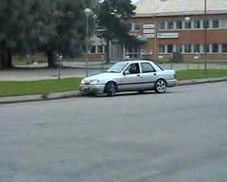 Ford Sierra with Holset turbo Testing drifting capacity