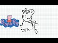 How to Draw peppa pig on a bicycle - Video