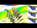 Turbofan: IDDES simulation of rotor tip leakage vortex noise, lamda2 iso-surface with velo (plain)