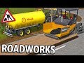 ROADWORKS IN FARMING SIMULATOR 17 | LAYING THE ASPHALT