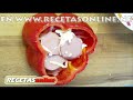 Pimientos asados y uno relleno