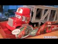 Talking MACK Transporter with Dirt Track Lightning Mcqueen die-cast Disney Cars toys review