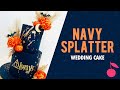 Navy Splatter Harry Potter Halloween Wedding Cake Tutorial | How To | Cherry School