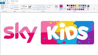 How To Draw The Sky Kids Logo Using Ms Paint How To Draw On Your Computer